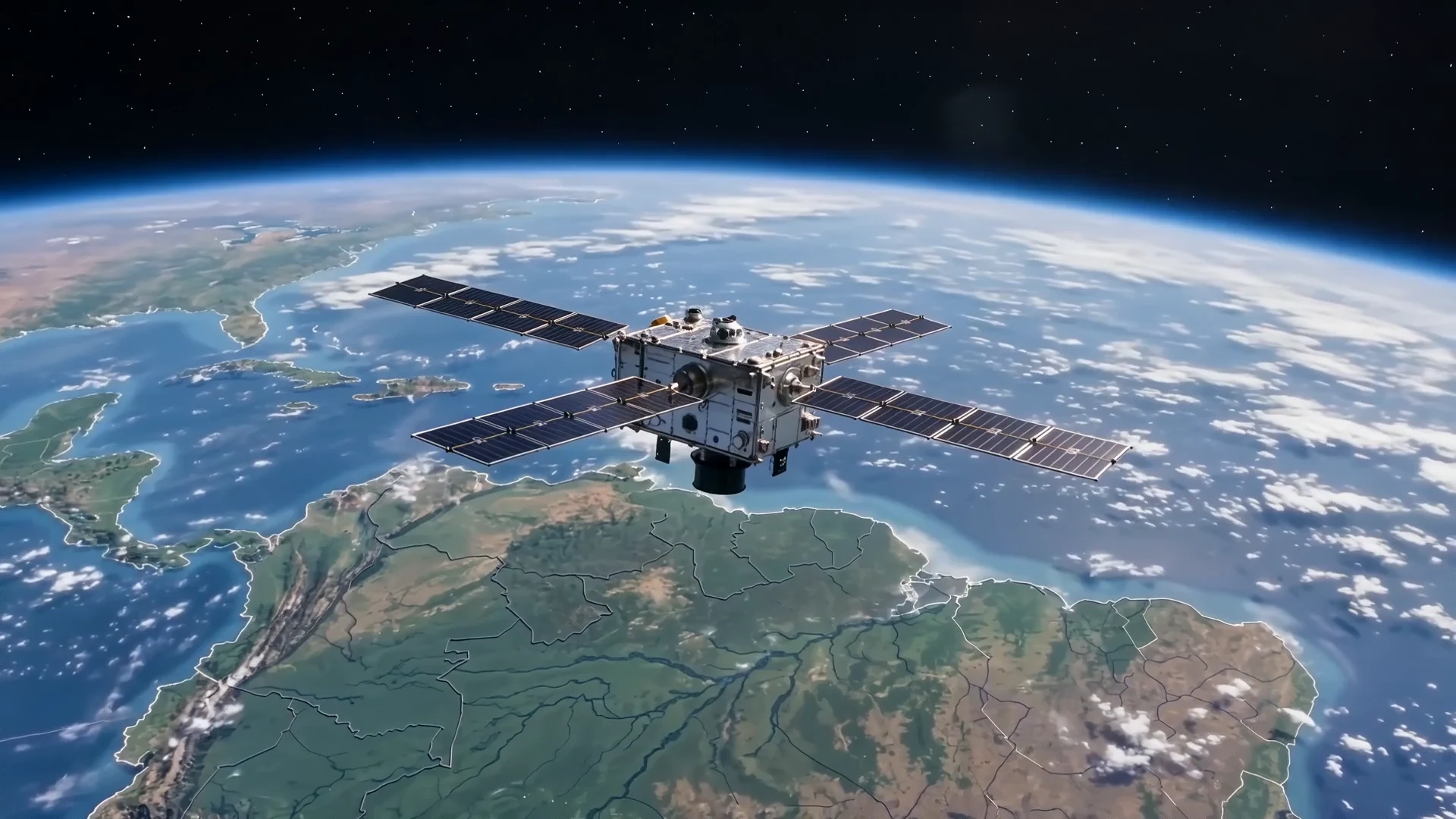 Satélite sobre o Brasil